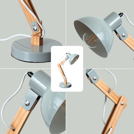 Brilagi - Asztali lámpa FOCUS 1xE27/40W/230V szürke