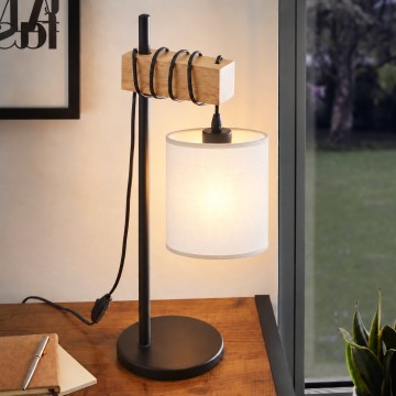 BRILAGI - Asztali lámpa NUBILA 1xE27/40W/230V barna/fekete/fehér