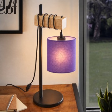 BRILAGI - Asztali lámpa NUBILA 1xE27/40W/230V barna/fekete/lila