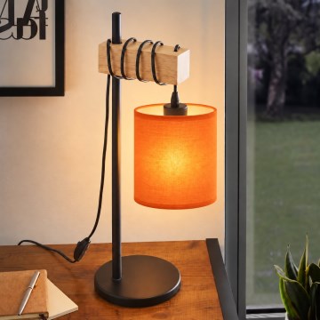 BRILAGI - Asztali lámpa NUBILA 1xE27/40W/230V barna/fekete/narancssárga