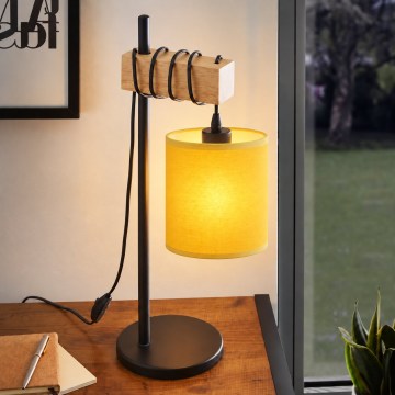 BRILAGI - Asztali lámpa NUBILA 1xE27/40W/230V barna/fekete/sárga