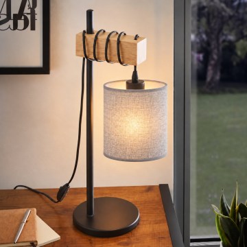 BRILAGI - Asztali lámpa NUBILA 1xE27/40W/230V barna/fekete/szürke