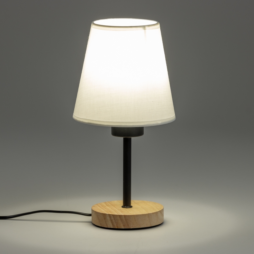 Brilagi - Asztali lámpa NUBILA WOOD 1xE27/25W/230V tölgy/fehér
