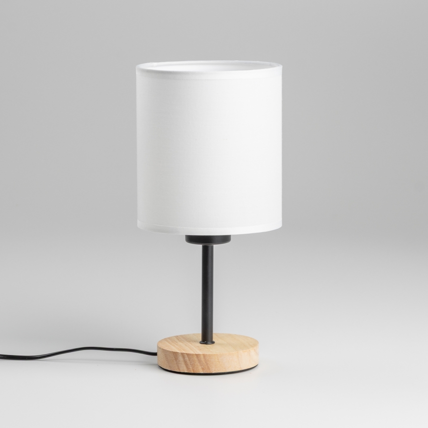 Brilagi - Asztali lámpa NUBILA WOOD 1xE27/25W/230V tölgy/fehér