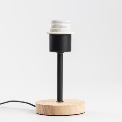 Brilagi - Asztali lámpa NUBILA WOOD 1xE27/25W/230V tölgy/fekete/krémes