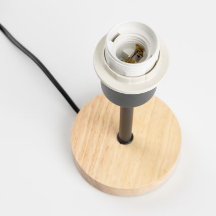 Brilagi - Asztali lámpa NUBILA WOOD 1xE27/25W/230V tölgy/fekete/krémes