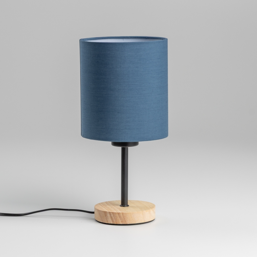 Brilagi - Asztali lámpa NUBILA WOOD 1xE27/25W/230V tölgy/sötét kék