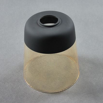 BRILAGI - Asztali lámpa WOOD GLASS 1xE27/40W/230V barna/fekete/füstös bézs