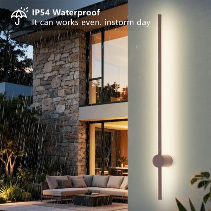 Brilagi - LED kültéri fali lámpatest AURA LED/20W/230V 3000K IP54 97 cm barna CRI 90