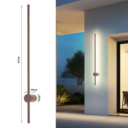 Brilagi - LED kültéri fali lámpatest AURA LED/20W/230V 3000K IP54 97 cm barna CRI 90