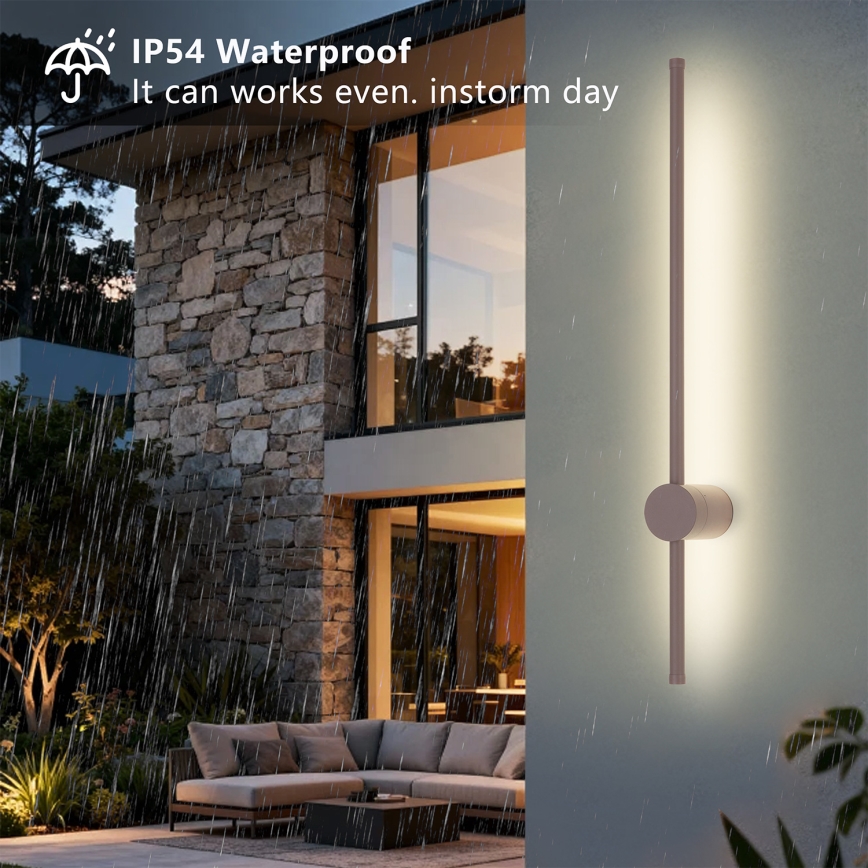 Brilagi - AURA LED kültéri fali lámpa LED/12W/230V 3000K IP54 65 cm barna CRI 90