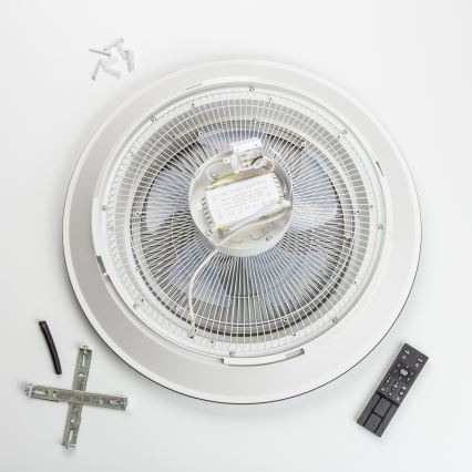 Brilagi - LED dimmelhető világítás ventilátorral AURA LED/38W/230V 3000-6000K ezüst + távirányító