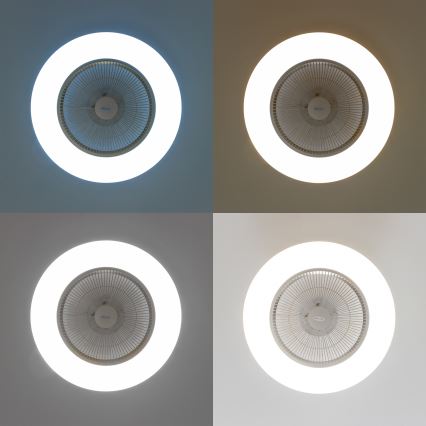 Brilagi - LED dimmelhető világítás ventilátorral AURA LED/38W/230V 3000-6000K ezüst + távirányító
