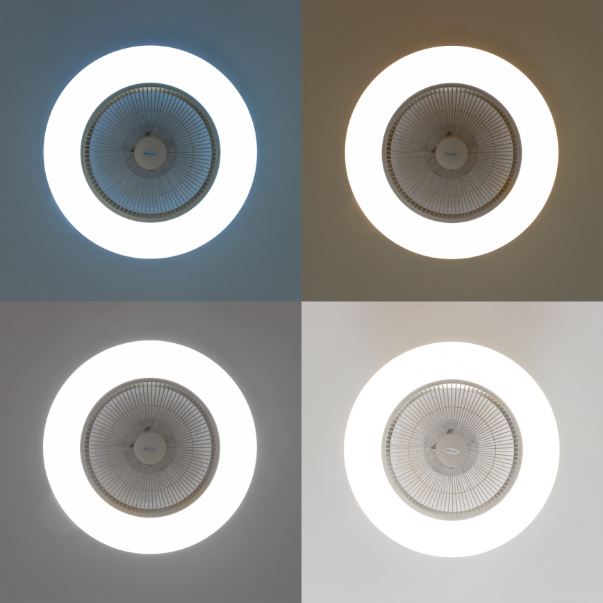 Brilagi - LED dimmelhető világítás ventilátorral AURA LED/38W/230V 3000-6000K ezüst + távirányító