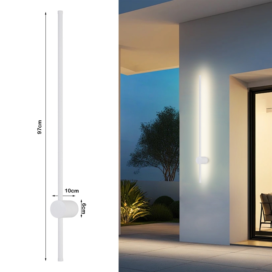 Brilagi - LED Kültéri fali lámpa AURA LED/20W/230V 3000K IP54 97 cm fehér CRI 90