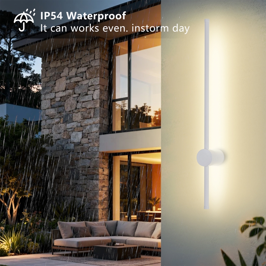 Brilagi - LED kültéri fali lámpatest AURA LED/12W/230V 3000K IP54 65 cm fehér CRI 90