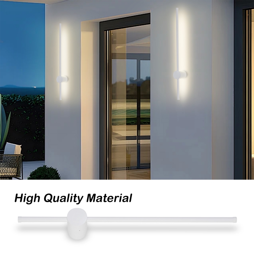 Brilagi - LED kültéri fali lámpatest AURA LED/12W/230V 3000K IP54 65 cm fehér CRI 90