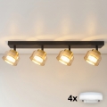 Brilagi - AURA LUX LED RGB+CCT dimmelhető spotlámpa 4xGX53/14W/230V 2700-6500K Wi-Fi Tuya fekete/arany