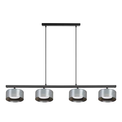 Brilagi - LED RGB+CCT dimmelhető, zsinóron függesztett csillár AURA LUX 4xGX53/14W/230V 2700-6500K Wi-Fi Tuya fekete/füstszínű