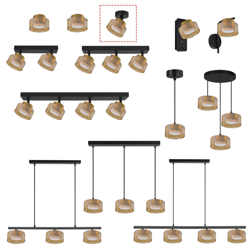 Brilagi - LED RGB+CCT dimmelhető spotlámpa AURA LUX 1xGX53/14W/230V 2700-6500K Wi-Fi Tuya fekete/arany