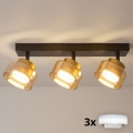 Brilagi - AURA LUX spotlámpa 3xGX53/30W/230V fekete/arany