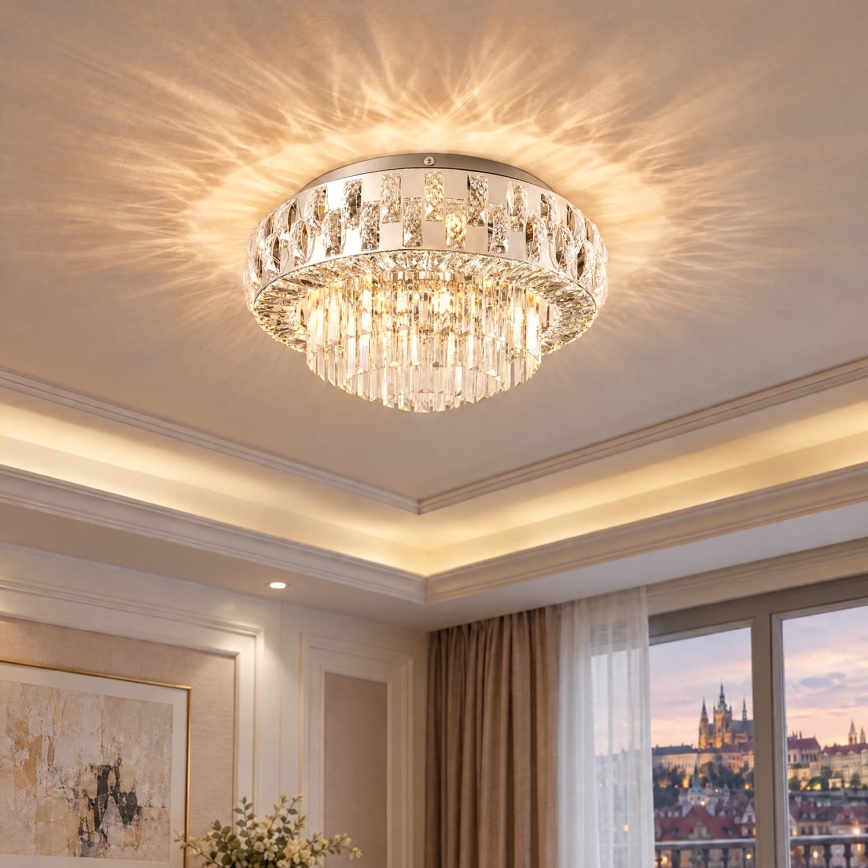 BRILAGI - AURELIA mennyezeti lámpatest, 5x E14/40W/230V, Ø 50 cm, fényes króm