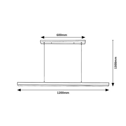 Brilagi - AXIS LED csillár kábelen, 30 W, 230 V, 120 cm, fekete