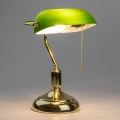 Brilagi - BANK OFFICE asztali lámpa 1xE27/60W/230V arany/zöld
