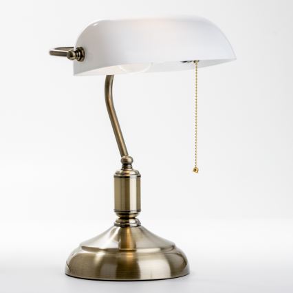 Brilagi - Asztali lámpa BANK OFFICE 1xE27/60W/230V réz/fehér