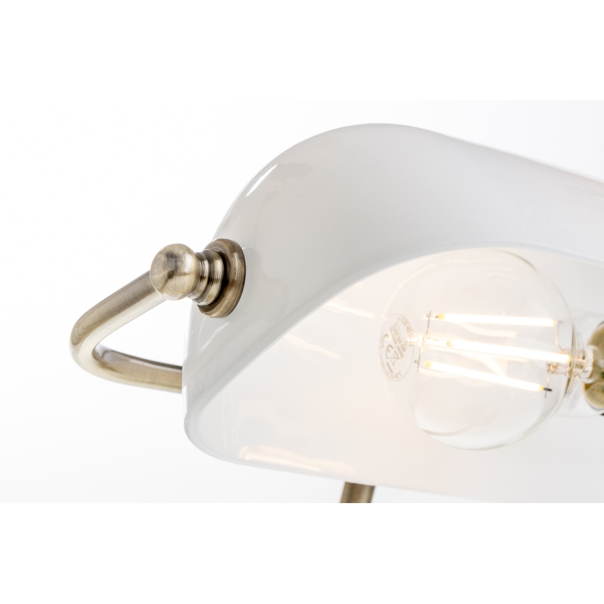 Brilagi - Asztali lámpa BANK OFFICE 1xE27/60W/230V réz/fehér