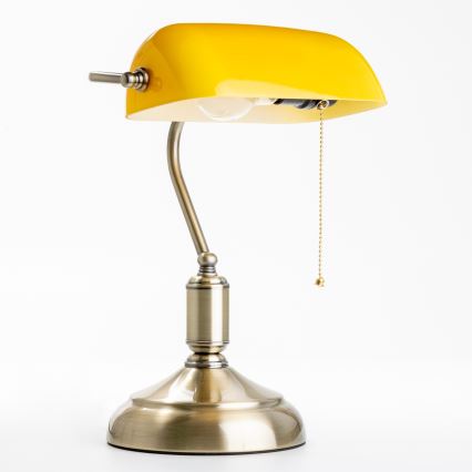 Brilagi - Asztali lámpa BANK OFFICE 1xE27/60W/230V réz/narancssárga