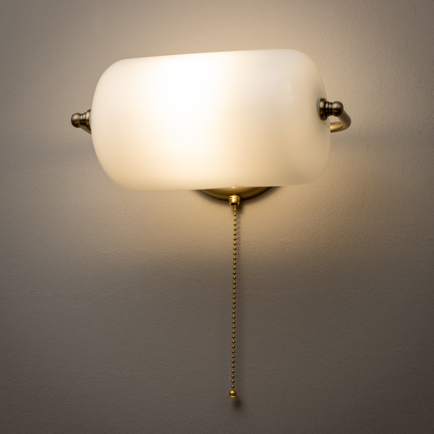 Brilagi - BANK OFFICE fali lámpa 1xE27/60W/230V sárgaréz/fehér