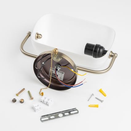 Brilagi - BANK OFFICE fali lámpa 1xE27/60W/230V sárgaréz/fehér