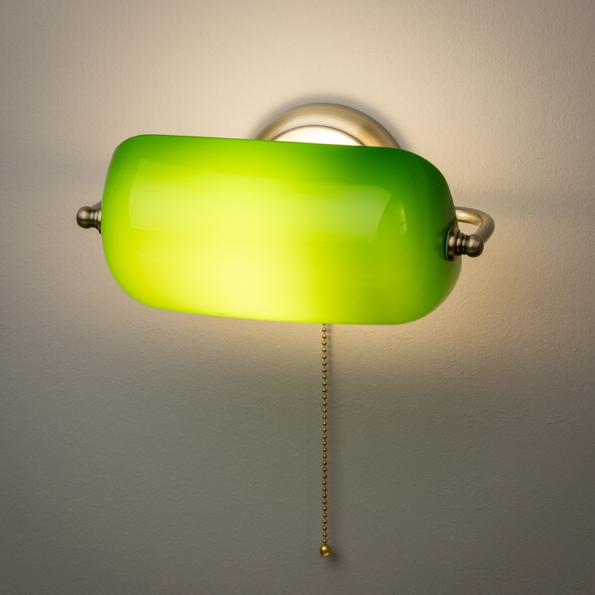 Brilagi - BANK OFFICE fali lámpa 1xE27/60W/230V sárgaréz/zöld