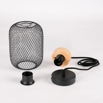 Brilagi - BASKLITE kábeles függeszték 1xE27/15W/230V fa/fekete