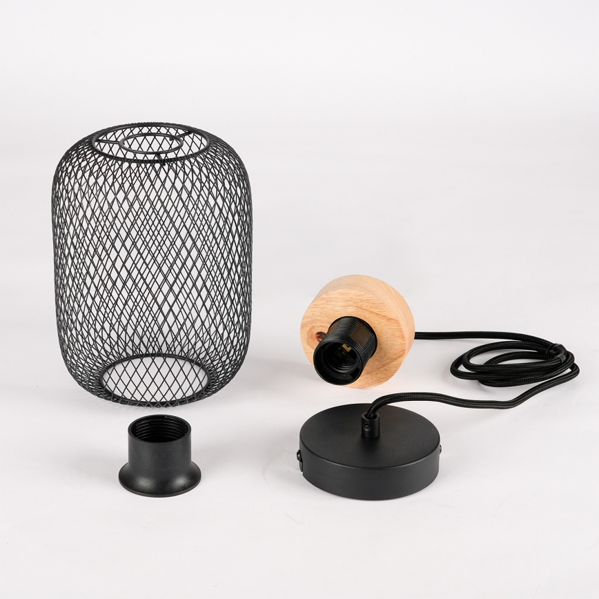 Brilagi - BASKLITE kábeles függeszték 1xE27/15W/230V fa/fekete