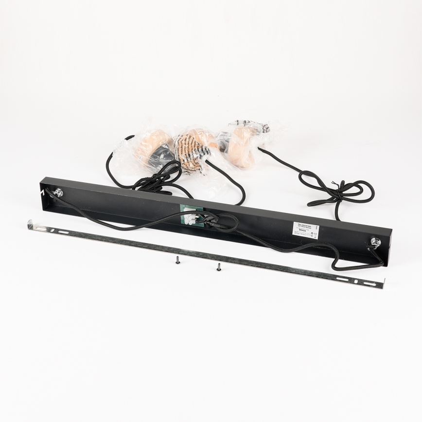 Brilagi - BASKLITE kábeles függeszték 3xE27/15W/230V fa/fekete