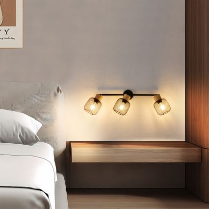 Brilagi - BASKLITE spotlámpa 3xE27/15W/230V fa/fekete