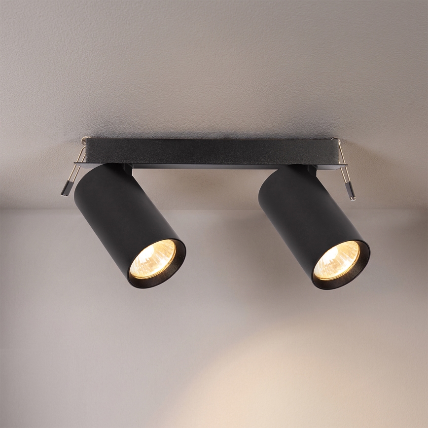 Brilagi - Beépíthető lámpatest SELE 2xGU10/30W/230V fekete