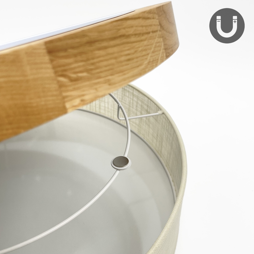 Brilagi - BELLADONNA LED mennyezeti lámpa 36W/230V Ø 40 cm krémszínű/tölgy