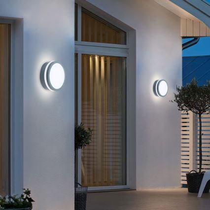 Brilagi - LED kültéri lámpatest mozgásérzékelővel BENE LED/18W/230V átm. 22 cm antracit IP54
