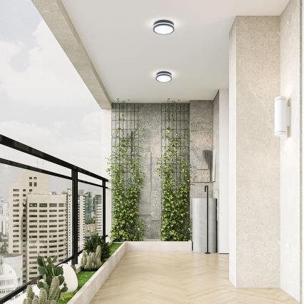 Brilagi - LED kültéri lámpatest mozgásérzékelővel BENE LED/18W/230V átm. 22 cm antracit IP54