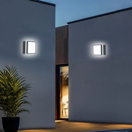 Brilagi - LED Kültéri lámpatest érzékelővel BENE LED/18W/230V 22x22 cm antracit IP54