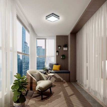 Brilagi - LED Kültéri lámpatest érzékelővel BENE LED/18W/230V 22x22 cm antracit IP54
