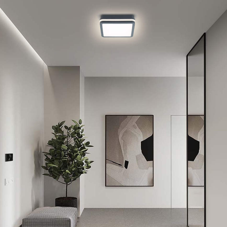 Brilagi - LED Kültéri lámpatest érzékelővel BENE LED/18W/230V 22x22 cm antracit IP54