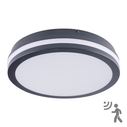 Brilagi - LED kültéri lámpatest érzékelővel BENE LED/24W/230V Ø 26 cm antracit IP54