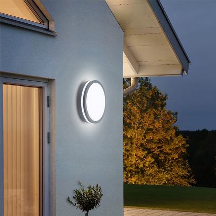Brilagi - LED kültéri lámpatest érzékelővel BENE LED/24W/230V Ø 26 cm antracit IP54