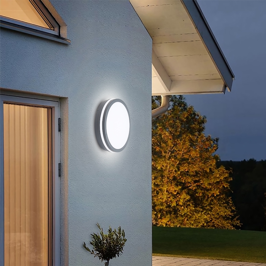 Brilagi - LED kültéri lámpatest érzékelővel BENE LED/24W/230V Ø 26 cm antracit IP54
