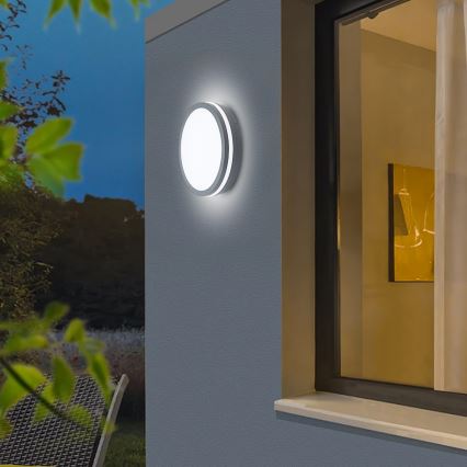 Brilagi - LED kültéri lámpatest érzékelővel BENE LED/24W/230V Ø 26 cm antracit IP54
