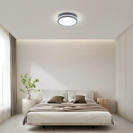 Brilagi - LED kültéri lámpatest érzékelővel BENE LED/24W/230V Ø 26 cm antracit IP54